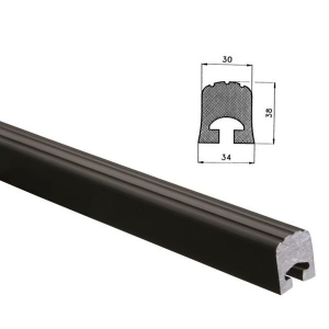 Rammschutzleiste aus Hart-PVC, 1 Meter