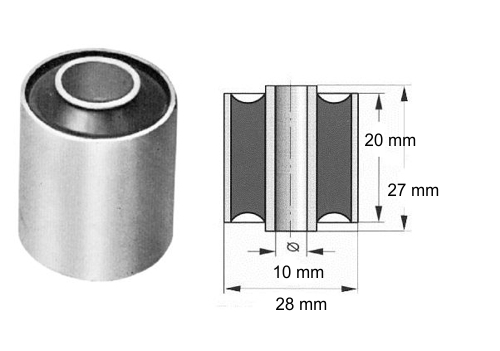 Rundlager Gummilager Gummipuffer Durchmesser 28 mm Höhe 30 mm beidsei, 1.18  €