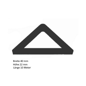 Delta-Rammschutzprofil 22x40 mm 5 Meter