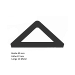 Delta-Rammschutzprofil 22x40 mm 5 Meter