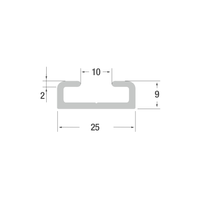 Alu-Halteleiste 080111 Schiene 2.000 mm