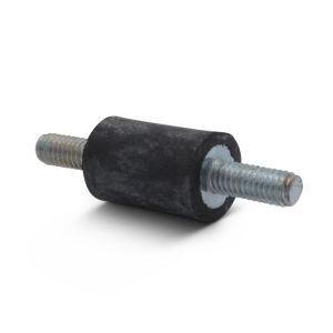 Gummi-Metall-Puffer Typ A, Ø 10 Höhe 15 mm, AG/AG M4x10, NK 55