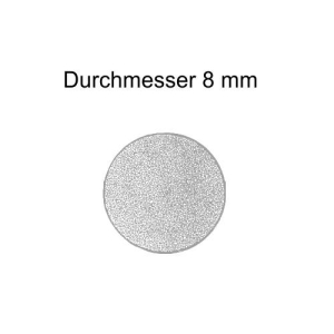 Moosgummi-Rundschnur - 8 mm, GRAU