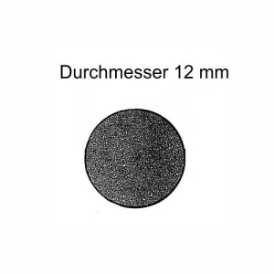 Moosgummi-Rundschnur - 12 mm, GRAU