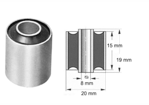 Silentbuchse Ø 8/20 x Länge 15/19 NK 50