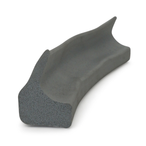 Moosgummiprofil MGG25024, mit Lippe, EPDM 19x25, grau
