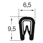 Kantenschutz 1310001S, KB 1-2, PVC 6,5x9,5, weiß