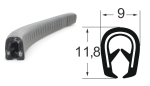 Kantenschutzprofil 1311019, KB 1-3, PVC 9x11,8, schwarz