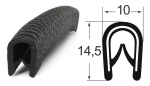 Kantenschutzprofil 1310005, KB 1-4, PVC 10x14,5, schwarz