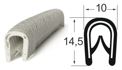Kantenschutzprofil 1310004, KB 1-4, PVC 10x14,5, weiss