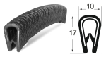 Kantenschutzprofil 1310008, KB 2-4, PVC 10x17, schwarz