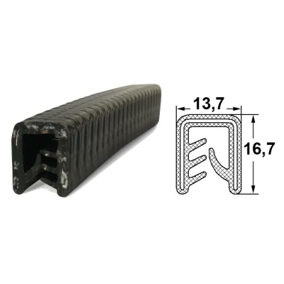 Kantenschutz 1310041 - Silikon 13,7x16,7, schwarz
