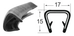 Kantenschutzprofil 1311028, KB 10-12, PVC 15x17, schwarz