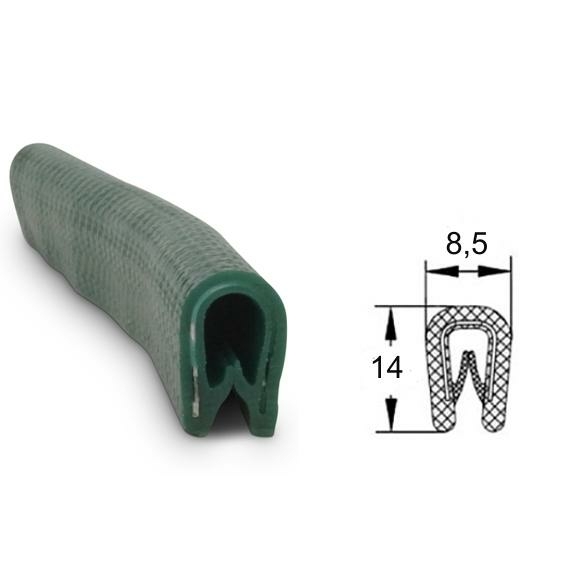 Kantenschutzprofil flexibel aus PVC in dunkelgrau