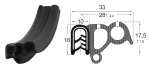 Kantenschutzdichtprofil 1310072, KB 1-2,5, EPDM, schwarz