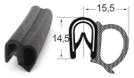 Kantenschutzdichtprofil 1311035, KB 1-4, PVC/EPDM, schwarz