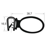 Kantenschutzdichtprofil 1310035, KB 2-4, PVC/EPDM, schwarz