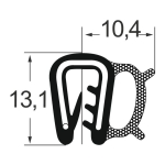 Kantenschutzdichtprofil 131A007S, KB 2, EPDM, schwarz