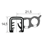 Kantenschutzdichtprofil 1310054, KB 5-6, EPDM, schwarz