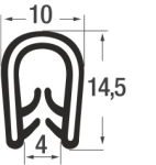 Kantenschutzprofil 130140011 POM, KB 1-4, PVC, schwarz
