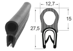 Kantenschutzdichtprofil 1310019, KB 1-4, PVC/EPDM, schwarz