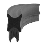 Kantenschutzdichtprofil 1311034, KB 1-4, PVC/EPDM, schwarz