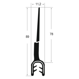 Kantenschutzdichtprofil 1311006, EPDM, schwarz