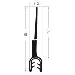 Kantenschutzdichtprofil 1311006, EPDM, schwarz