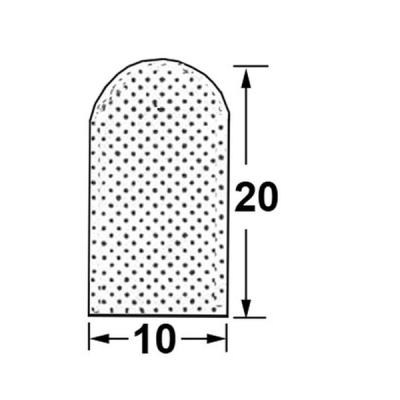 Moosgummiprofil MGS25088, halbrund, EPDM 10x20 mm