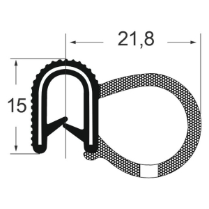 Kantenschutzdichtprofil 1311037, KB 1 - 3,5 , CR...
