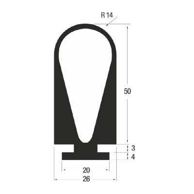 Fingerschutzprofil EPDM